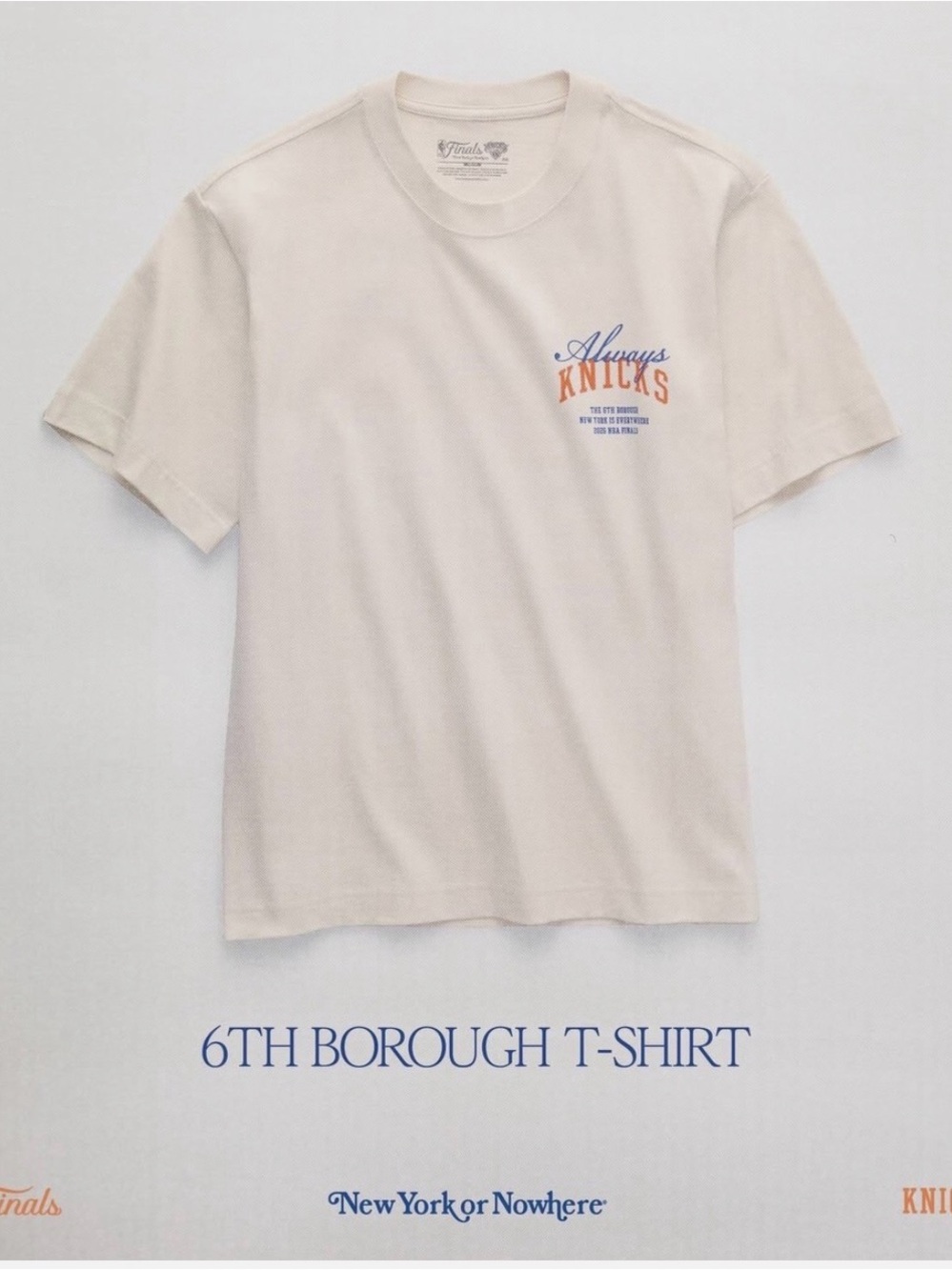 NYON 6th Borough Cream 'Always Knicks' Graphic T-Shirt